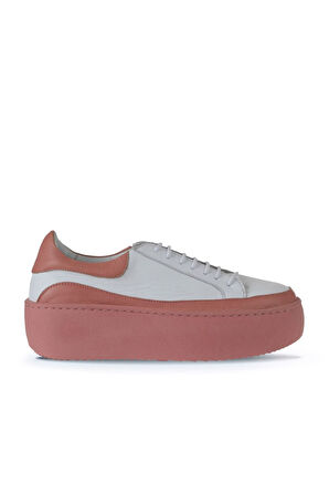 Bueno Shoes Pembe Beyaz Deri Kadın Sneakers 01wv5503