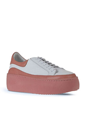 Bueno Shoes Pembe Beyaz Deri Kadın Sneakers 01wv5503