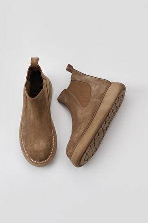 Bueno Shoes Taba Süet Kadın Dolgu Topuklu Bot 01wv6800