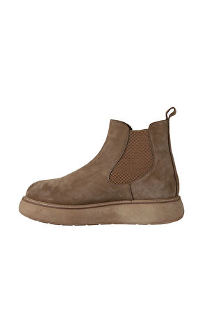 Bueno Shoes Taba Süet Kadın Dolgu Topuklu Bot 01wv6800