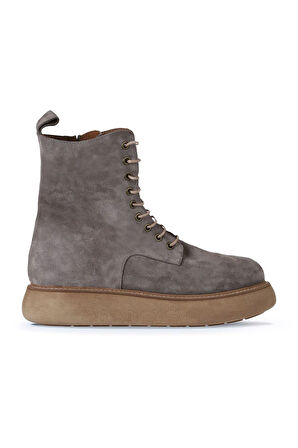 Bueno Shoes Vizon Süet Kadın Dolgu Topuklu Bot 01wv6802