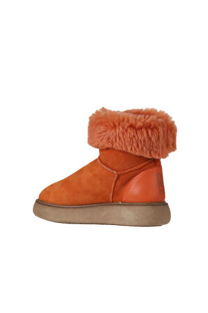Bueno Shoes Turuncu Deri-süet Kadın Dolgu Topuklu Bot 01wv6806