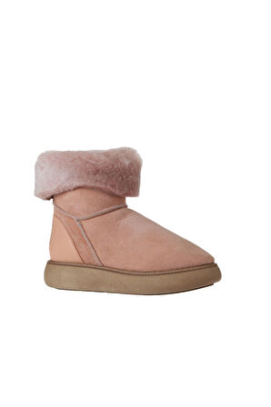 Bueno Shoes Pudra Deri-süet Kadın Dolgu Topuklu Bot 01wv6806