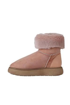 Bueno Shoes Pudra Deri-süet Kadın Dolgu Topuklu Bot 01wv6806