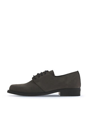 Bueno Shoes Gri Koyu Nubuk Kadın Düz Ayakkabı 01wv8600