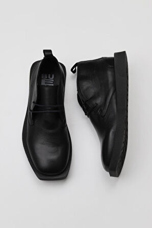 Bueno Shoes Siyah Deri Kadın Düz Bot 01wv9700