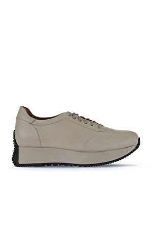 Bueno Shoes Bej Deri Kadın Sneakers 01wv11302