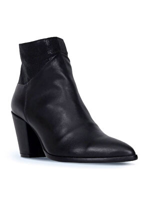 Bueno Shoes Siyah Lzd Deri Kadın Topuklu Bot 01wr5006
