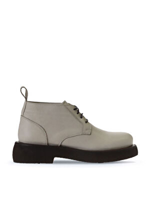Bueno Shoes Bej Deri Kadın Düz Bot 01wt0503