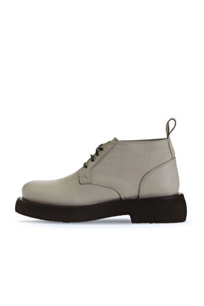 Bueno Shoes Bej Deri Kadın Düz Bot 01wt0503