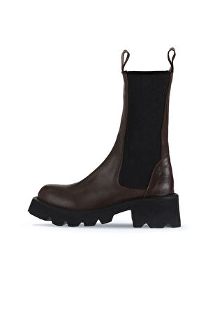 Bueno Shoes Kahverengi Deri Kadın Topuklu Bot 01wt1703