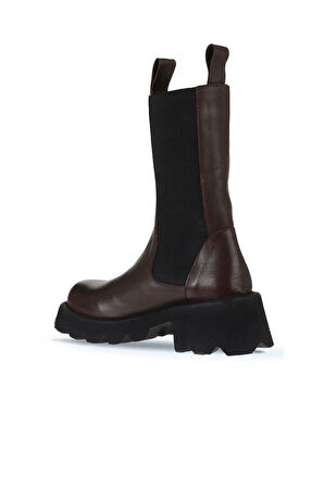 Bueno Shoes Kahverengi Deri Kadın Topuklu Bot 01wt1703