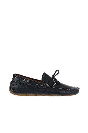 Bueno Shoes Lacivert Flotter Deri Erkek Loafer 05ms2023