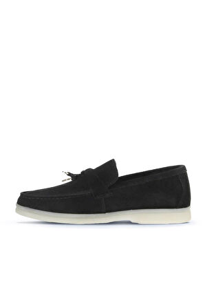 Bueno Shoes Siyah Süet Kadın Loafer 05ws101