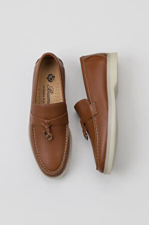 Bueno Shoes Taba Flotter Deri Kadın Loafer 05ws101