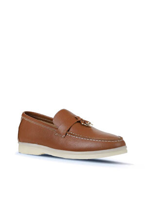 Bueno Shoes Taba Flotter Deri Kadın Loafer 05ws101