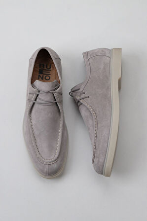 Bueno Shoes Gri Açık Süet Erkek Loafer 10m00673