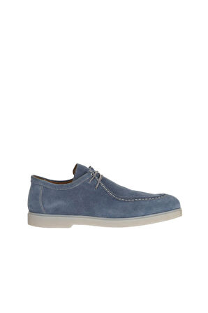 Bueno Shoes Gri Mavi Süet Erkek Loafer 10m00673