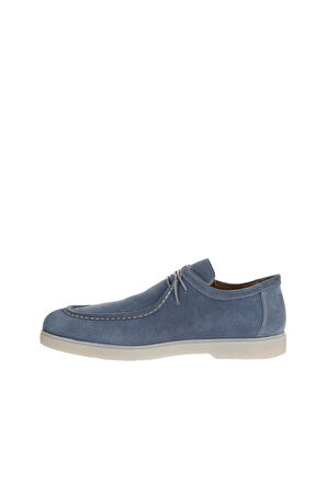 Bueno Shoes Gri Mavi Süet Erkek Loafer 10m00673