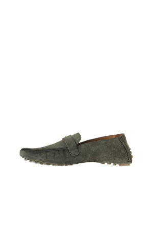 Bueno Shoes Haki Açık Süet Erkek Loafer 10m102661