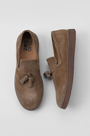 Bueno Shoes Taba Süet Erkek Loafer 10m50029