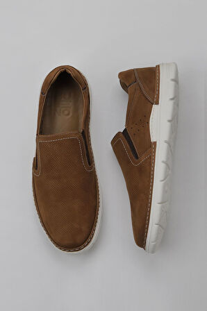 Bueno Shoes Taba Dante Baskılı Deri Erkek Loafer 07m1738e197