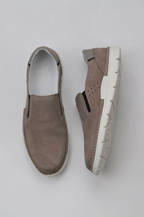 Bueno Shoes Gri Dante Baskılı Erkek Loafer 07m1738e197