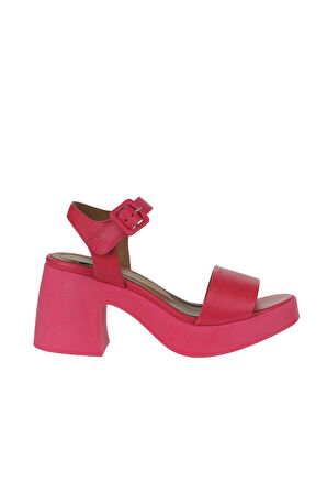 Bueno Shoes Fuşya Deri Kadın Dolgu Topuklu Ayakkabı 01wy12204