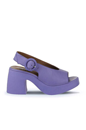 Bueno Shoes Lila Deri Kadın Topuklu Ayakkabı 01wy12209