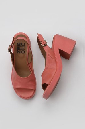 Bueno Shoes Mercan Deri Kadın Topuklu Sandalet 01wy12503