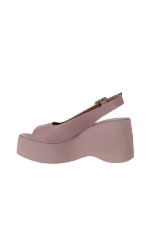 Bueno Shoes Gül Kurusu Deri Kadın Dolgu Topuklu Sandalet 01wy9002