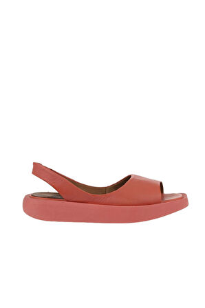 Bueno Shoes Mercan Deri Kadın Dolgu Topuklu Sandalet 01wy1014