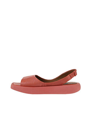 Bueno Shoes Mercan Deri Kadın Dolgu Topuklu Sandalet 01wy1014