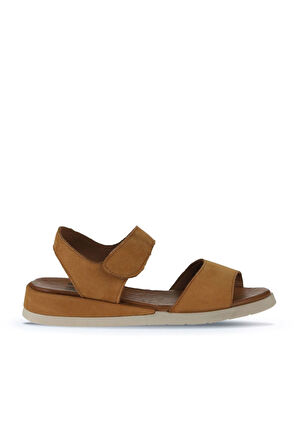 Bueno Shoes Taba Açık Nubuk Kadın Düz Sandalet 01wy5100