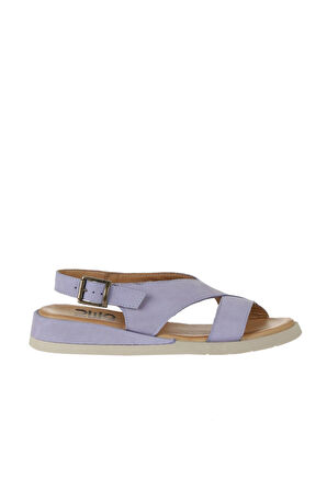 Bueno Shoes Lila Nubuk Kadın Düz Sandalet 01wy5102