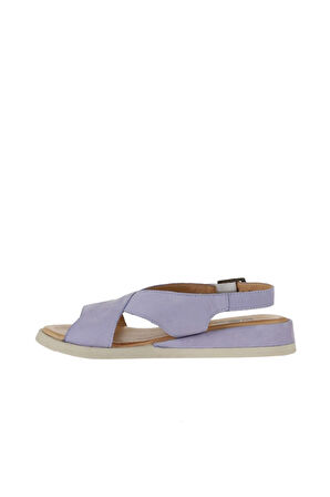 Bueno Shoes Lila Nubuk Kadın Düz Sandalet 01wy5102