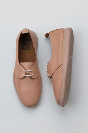 Bueno Shoes Pudra Açık Deri Kadın Düz Ayakkabı 01wy1509