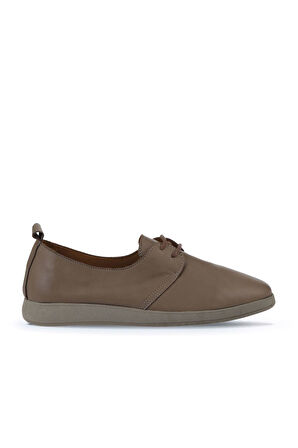 Bueno Shoes Gri Deri Kadın Düz Ayakkabı 01wy1509