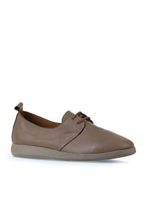 Bueno Shoes Gri Deri Kadın Düz Ayakkabı 01wy1509