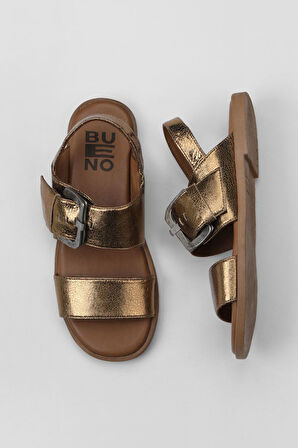 Bueno Shoes Bronz Deri Kadın Sandalet 01wy2013