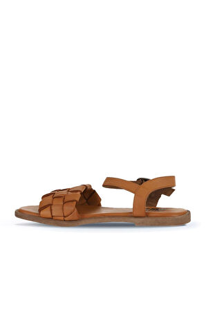 Bueno Shoes Taba Deri Kadın Düz Sandalet 01wy2024