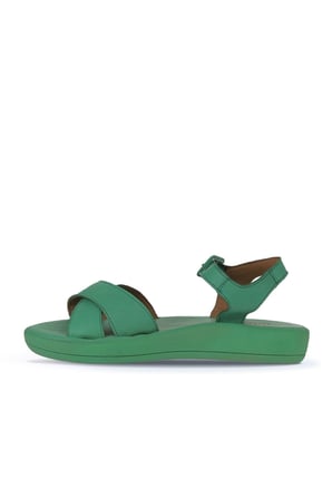 Bueno Shoes Yeşil Koyu Deri Kadın Düz Sandalet 01wy2301