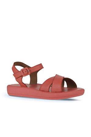 Bueno Shoes Mercan Deri Kadın Düz Sandalet 01wy2301