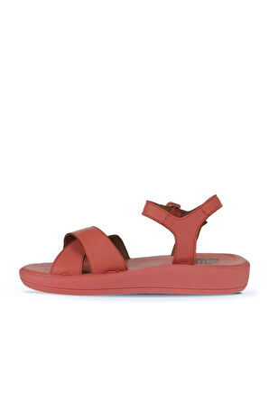 Bueno Shoes Mercan Deri Kadın Düz Sandalet 01wy2301