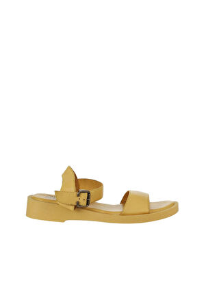 Bueno Shoes Sarı Deri Kadın Sandalet 01wy2900