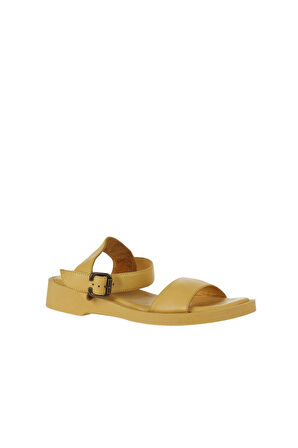 Bueno Shoes Sarı Deri Kadın Sandalet 01wy2900