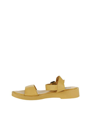 Bueno Shoes Sarı Deri Kadın Sandalet 01wy2900