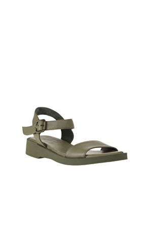 Bueno Shoes Haki Deri Kadın Sandalet 01wy2900