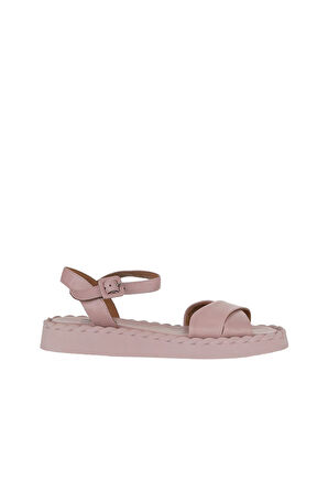Bueno Shoes Gül Kurusu Deri Kadın Düz Sandalet 01wy9102