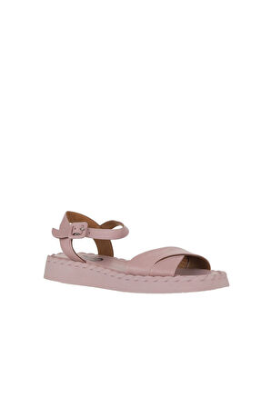Bueno Shoes Gül Kurusu Deri Kadın Düz Sandalet 01wy9102